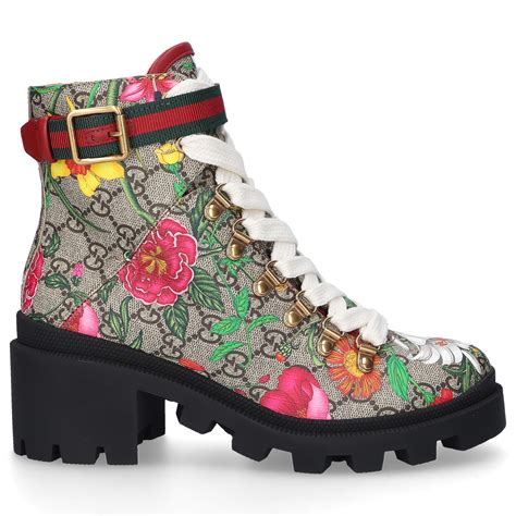 gucci floral ankle boots